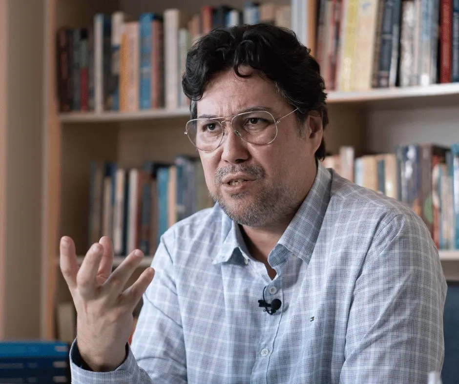 Fabio Blanco em gravação